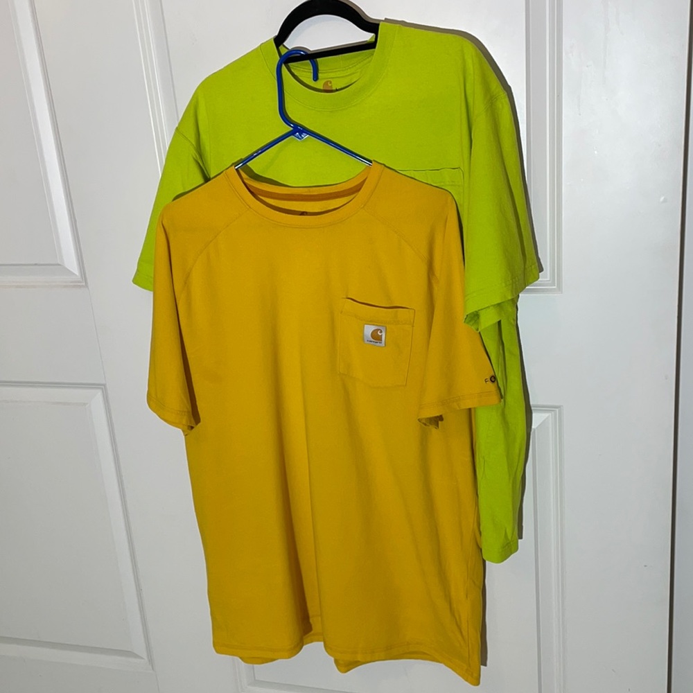 Carhartt Workwear Pocket Tees Yellow Large On The Job